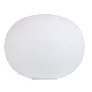 Glo-Ball Basic 2 Large Opal Glass Desk Lamp with Die-Cast Aluminium Support