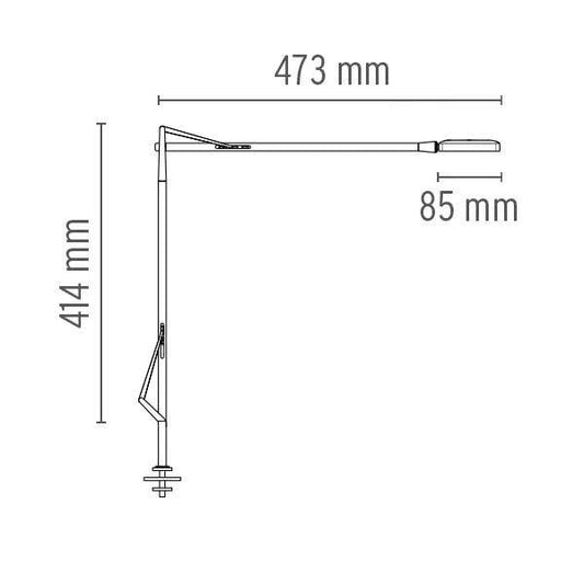 Kelvin Edge Desk Support Hidden Cable Table Lamp
