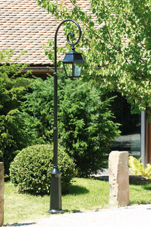 Avenue 2 Large Clear Glass Swan Neck 3000K LED Lamp Post