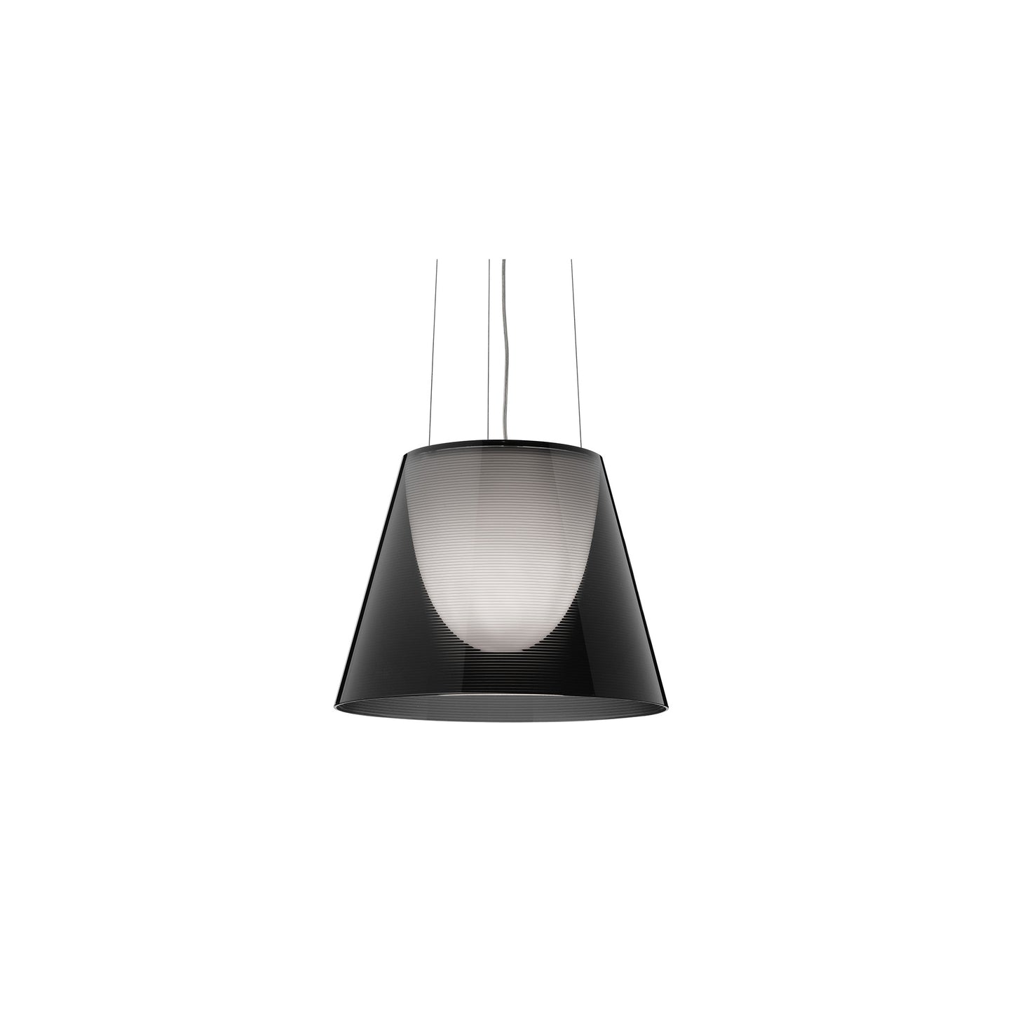 KTribe S2 Medium Pendant with Steel Cable Suspension & Drum style Shade