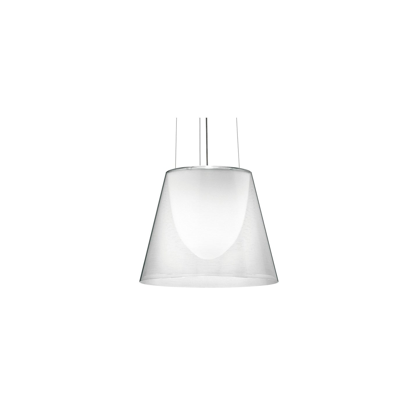 KTribe S2 Medium Pendant with Steel Cable Suspension & Drum style Shade