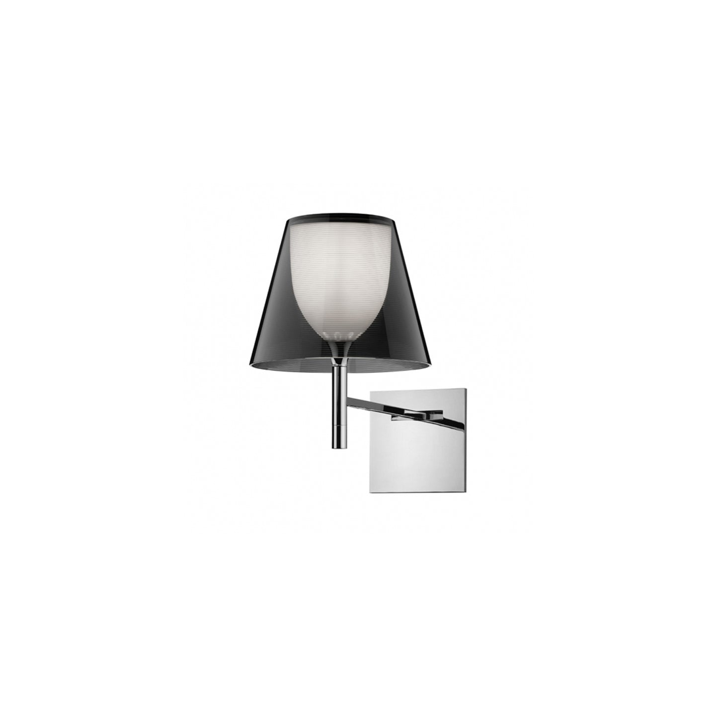 KTribe Upward Wall Light with Polished Aluminum Arm & Diffuser Support