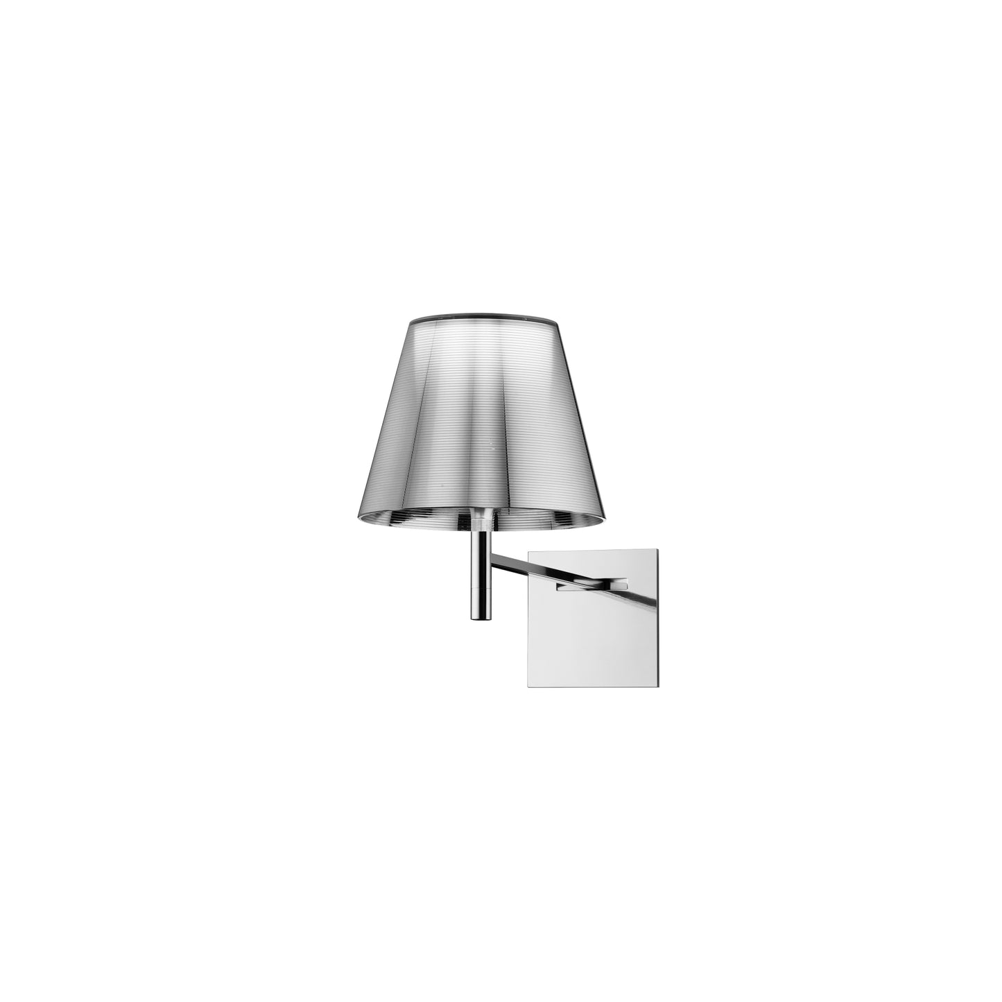 KTribe Upward Wall Light with Polished Aluminum Arm & Diffuser Support
