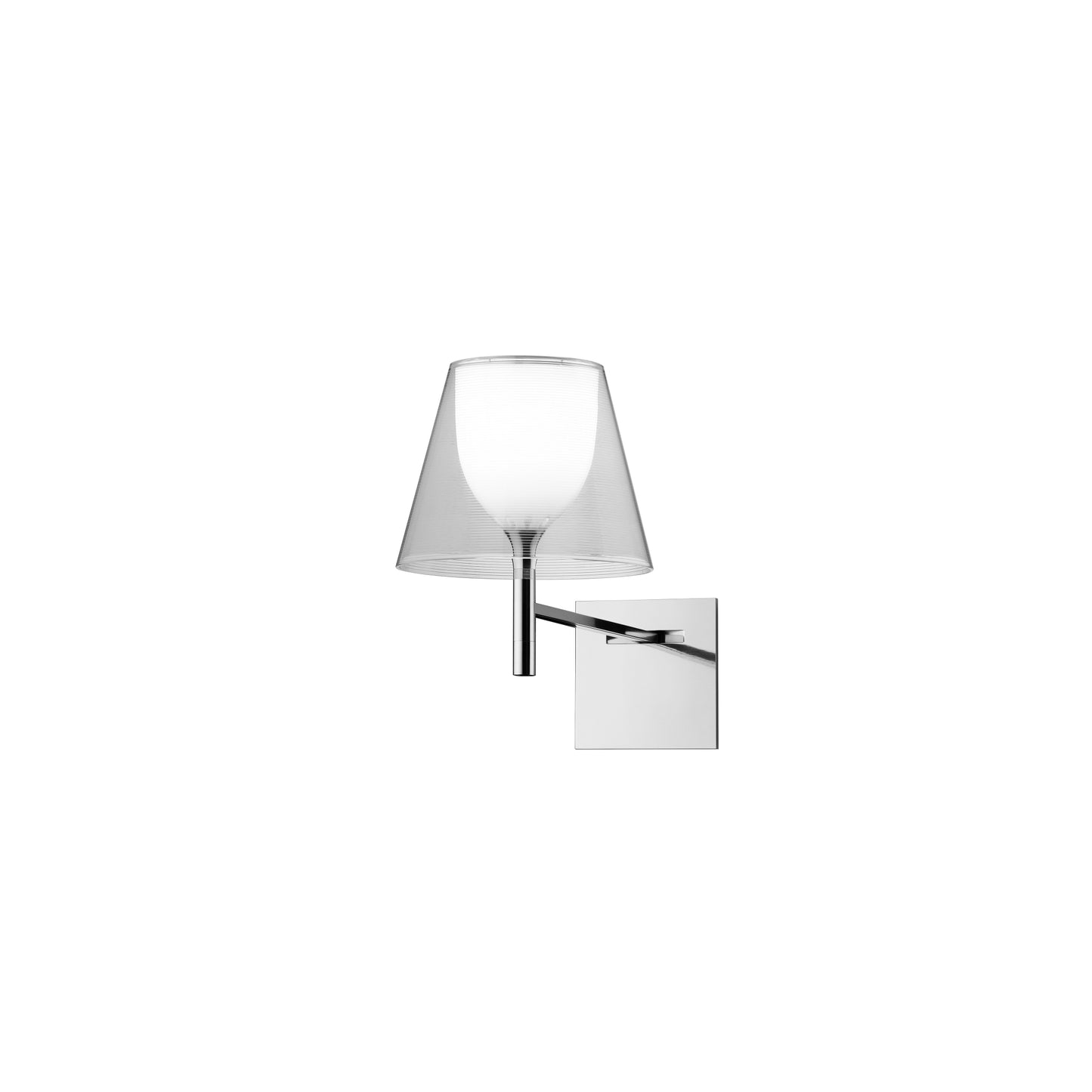 KTribe Upward Wall Light with Polished Aluminum Arm & Diffuser Support