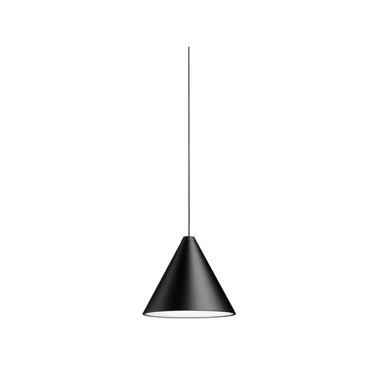 String Light 22mt Cone Head LED Pendant with Soft Touch Black