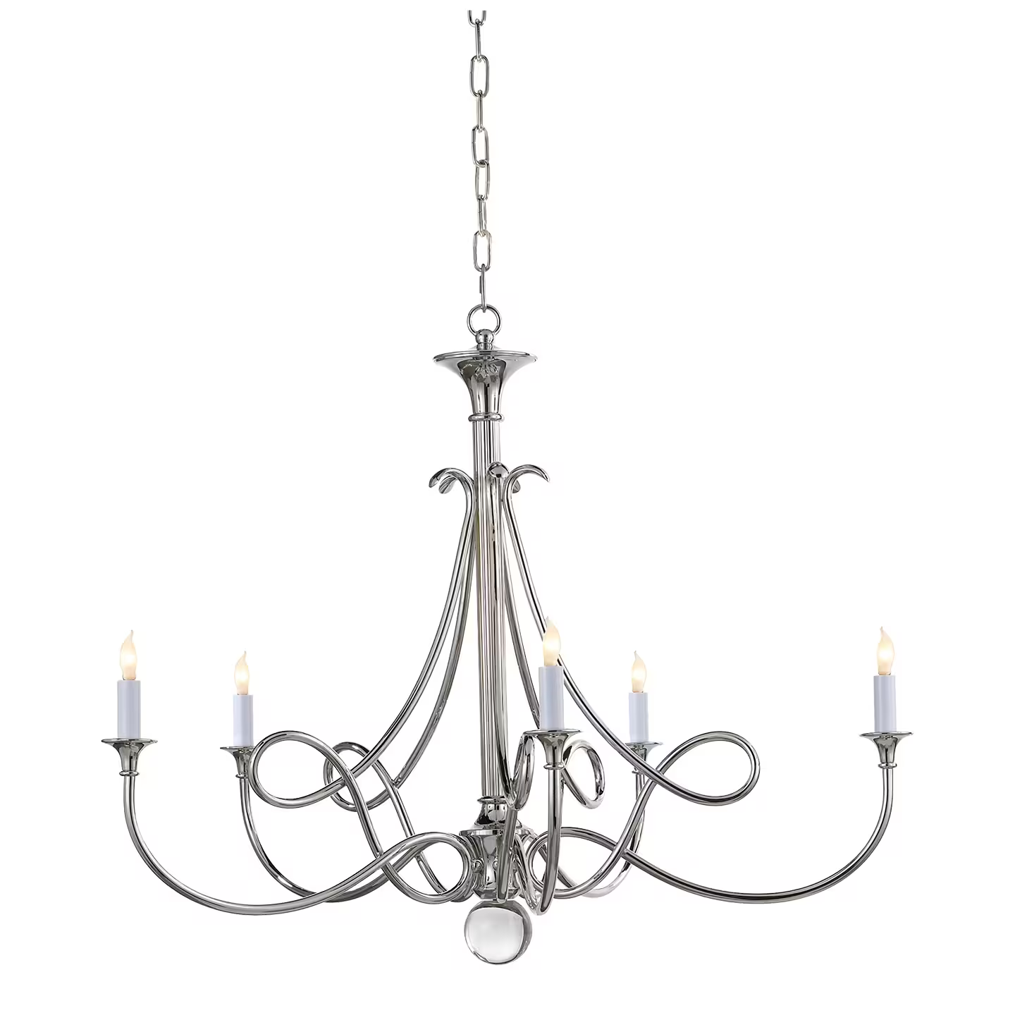 Double Twist Large Five-Light Chandelier