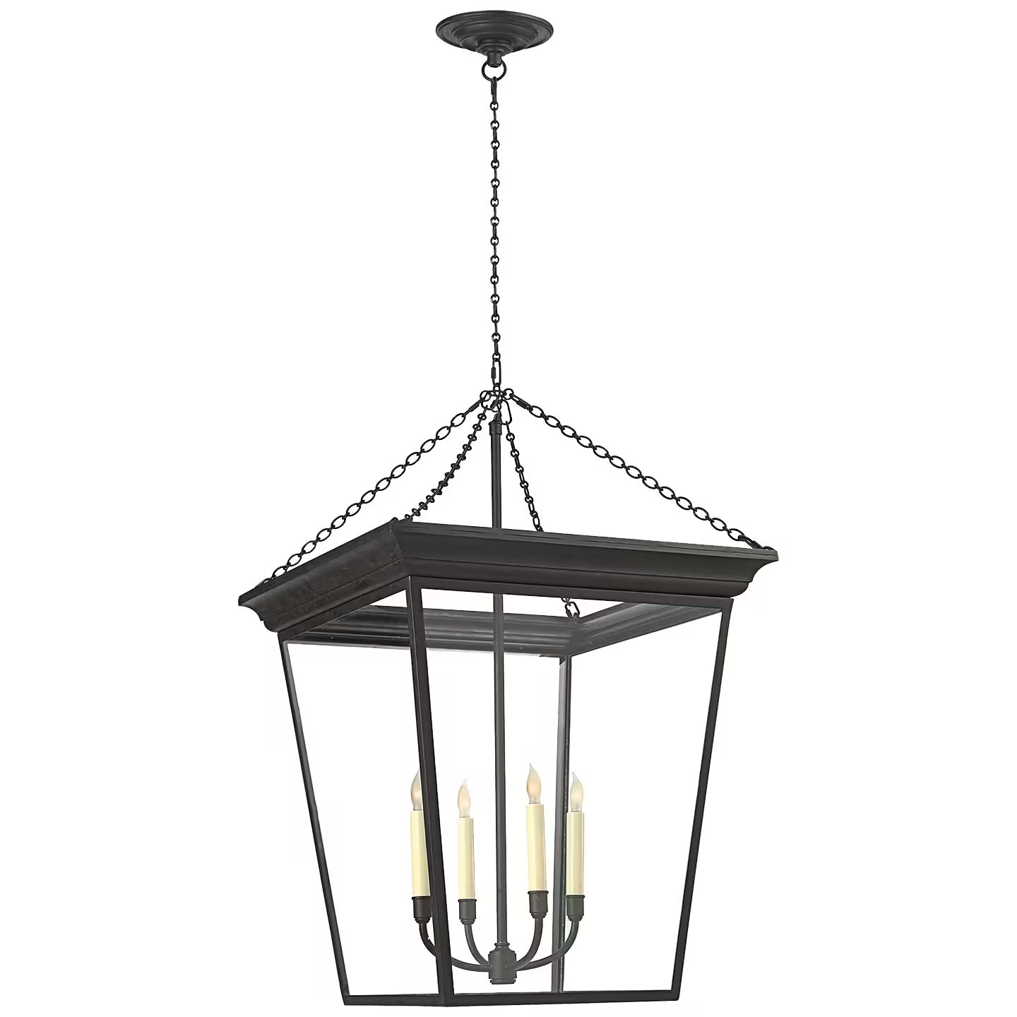 Cornice Large Clear Glass Pendant Lantern