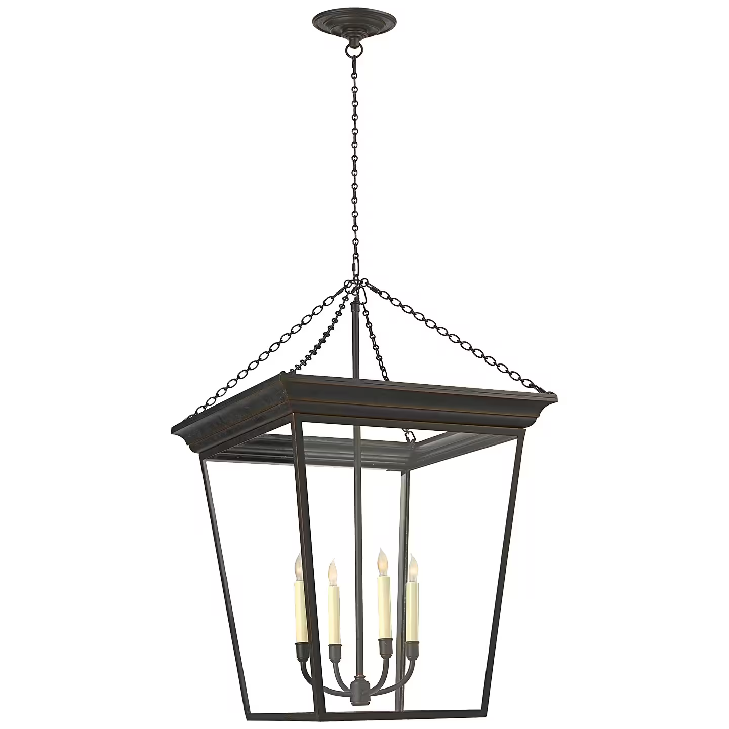 Cornice Large Clear Glass Pendant Lantern