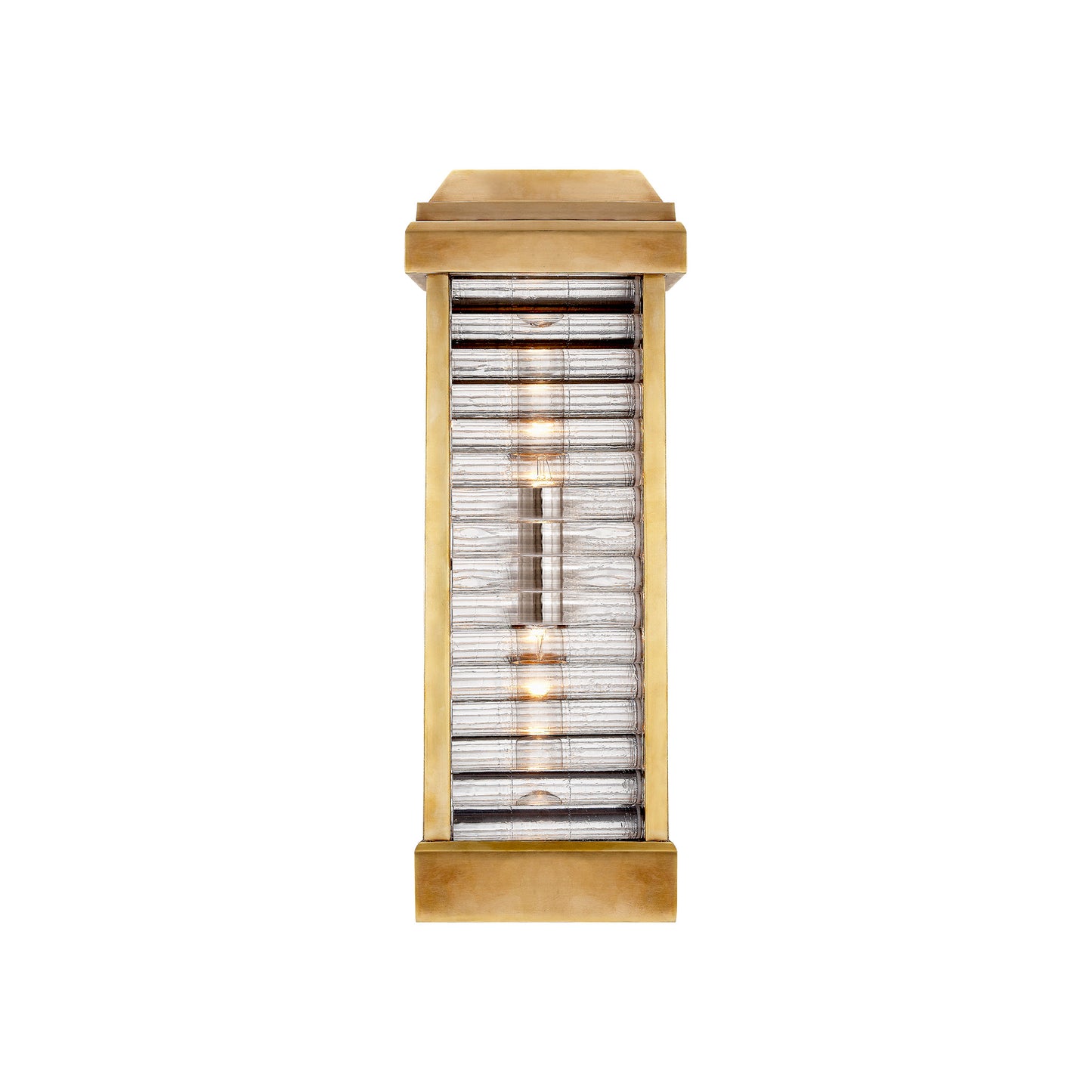 Dunmore Tell Curved Glass Louver Sconce
