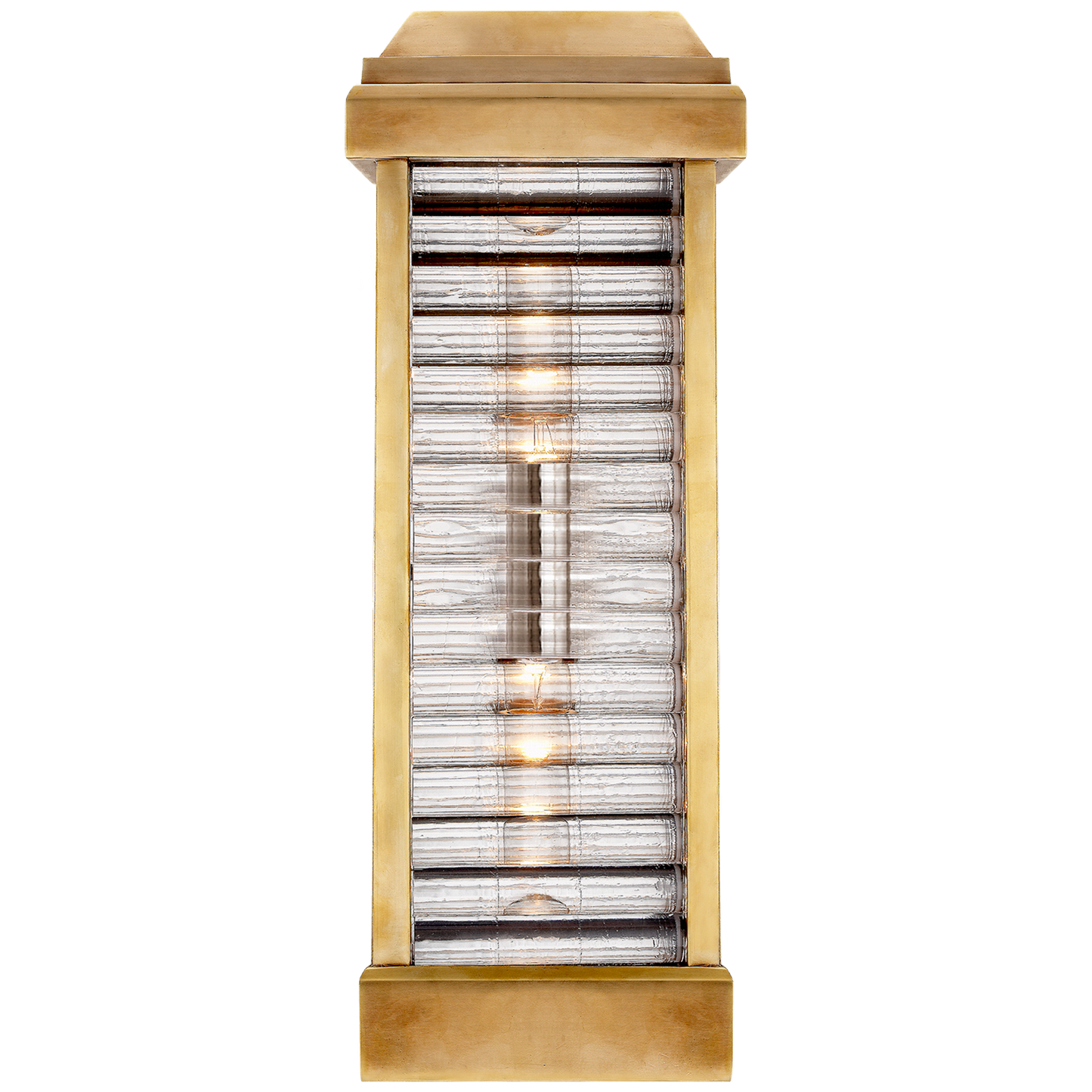 Dunmore Tell Curved Glass Louver Sconce