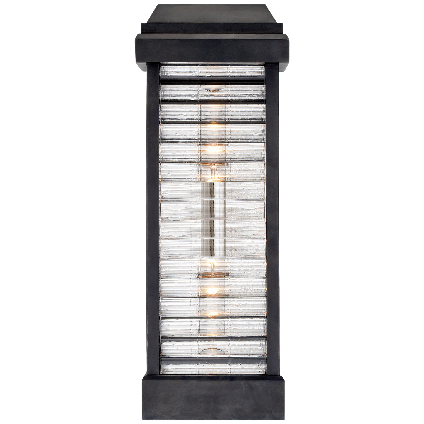 Dunmore Tell Curved Glass Louver Sconce