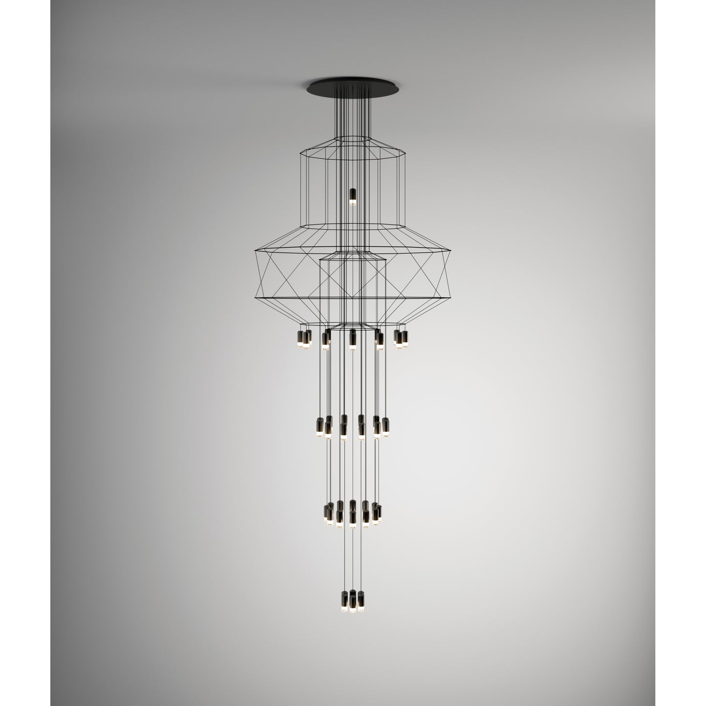 Wireflow Chandelier Forty-Three Light LED Pendant