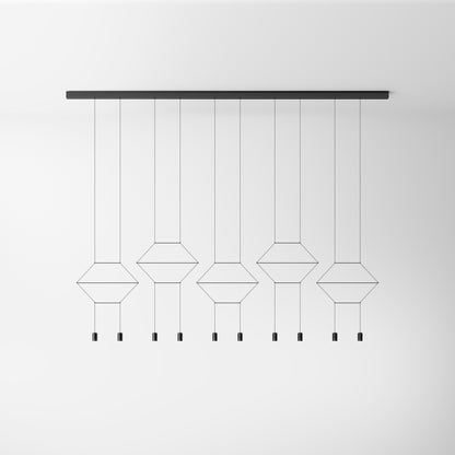 Wireflow Lineal Ten-Light Bar Pendant