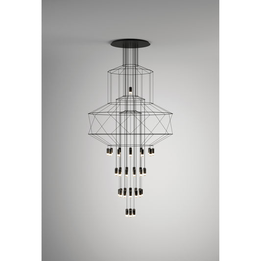Wireflow Chandelier Forty-Three Light LED Pendant