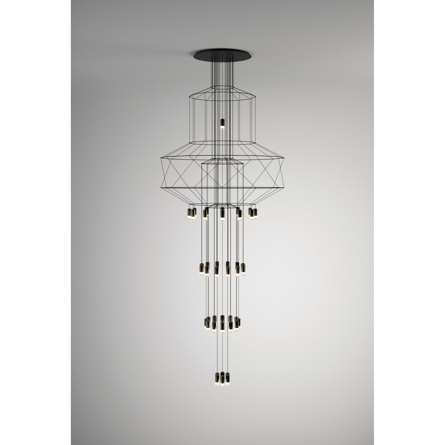 Wireflow Chandelier Forty-Three Light LED Pendant