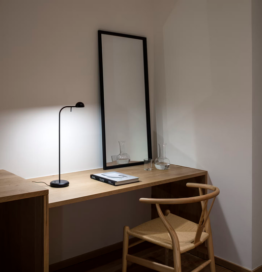 Pin Small LED Table Lamp with Short Arm & Adjustable Head