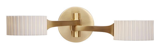 Brahma Double Wall Lamp with Raw Porcelain