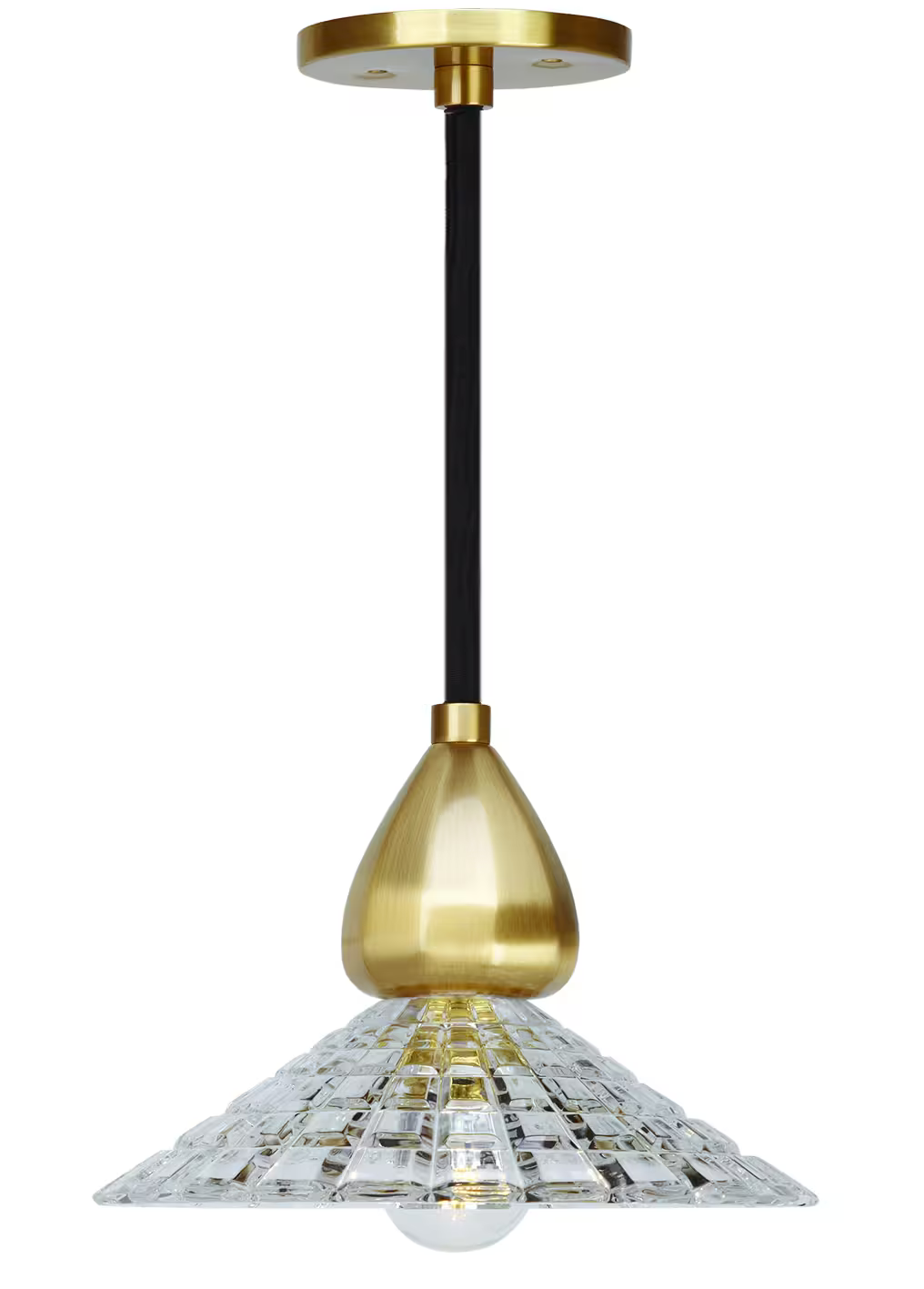 Retro Single Pendant with Crystal Shade