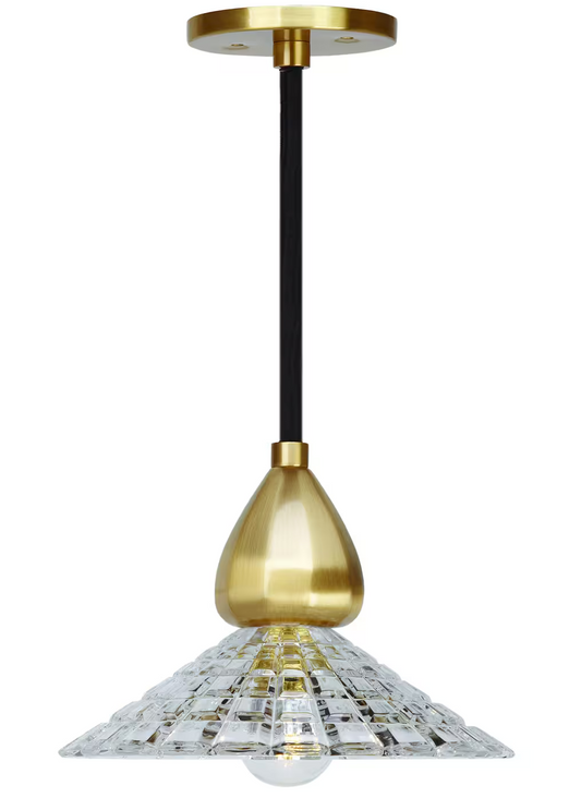 Retro Single Pendant with Crystal Shade