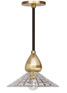 Retro Single Pendant with Crystal Shade