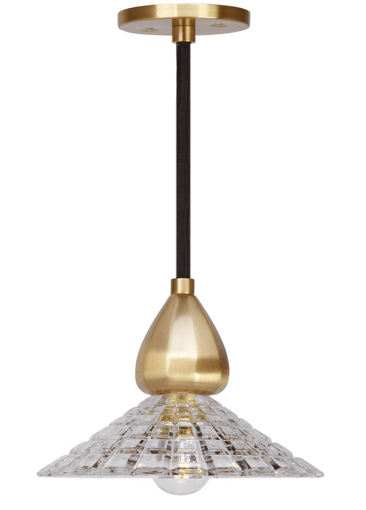 Retro Single Pendant with Crystal Shade