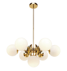 Sixty Seven-Light Pendant with White Glass