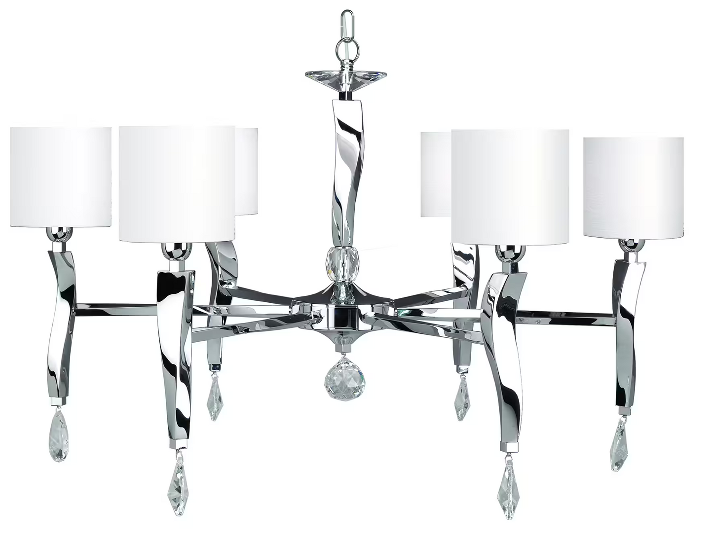 Aire Six-Light Chandelier with Asfour Lead Crystal