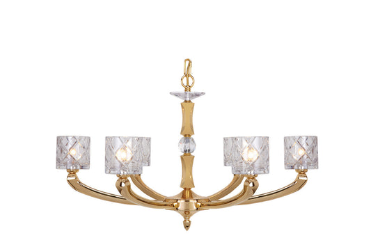 Epsylon Six-Light Chandelier with Lead Crystal Glass