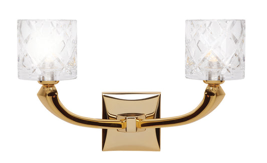 Epsylon Two-Arm Wall Light with Lead Crystal