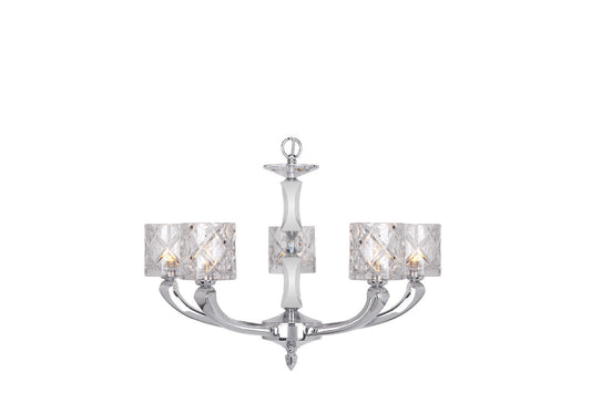 Epsylon Five-Light Chandelier with Lead Crystal