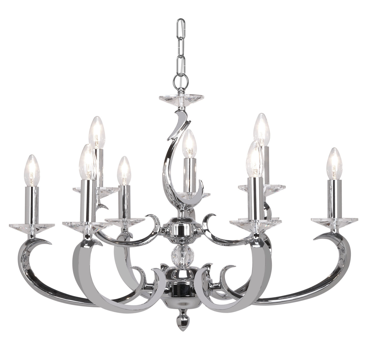 Esbelta Nine-Light Chandelier with Asfour Lead Crystal