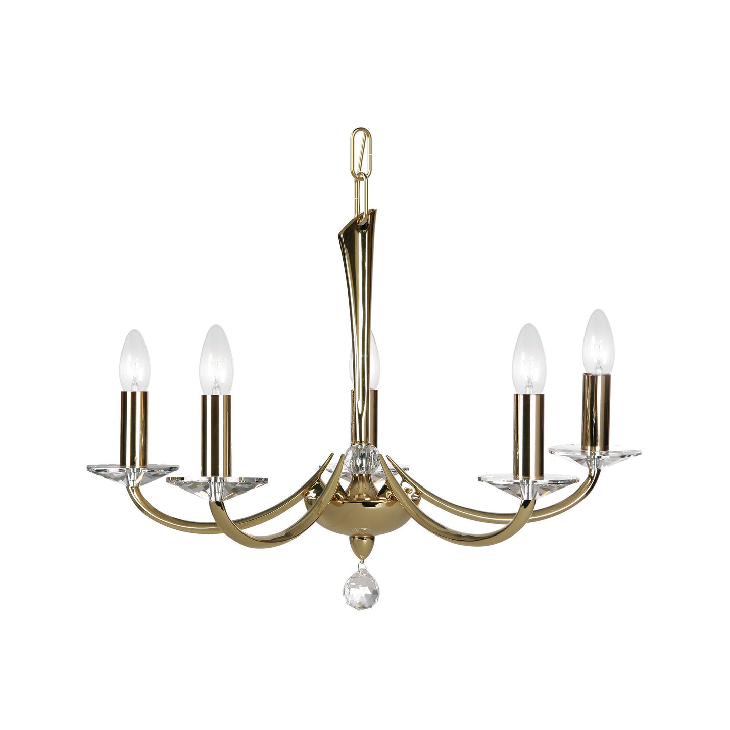 Bahia Five-Light Chandelier with Asfour Lead Crystal