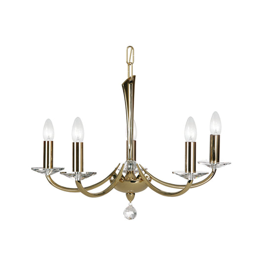 Bahia Five-Light Chandelier with Asfour Lead Crystal