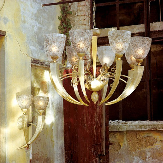 Horn Eight-Light Chandelier