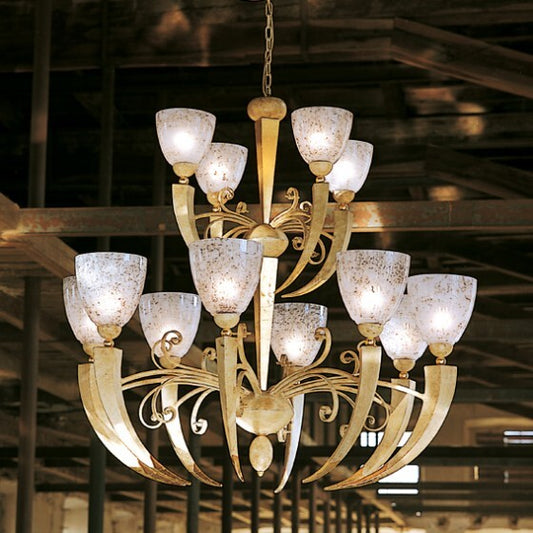 Horn Twelve-Light Chandelier