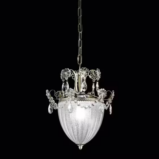 Rugiada Antique Gold Pendant with Blown Murano Glass