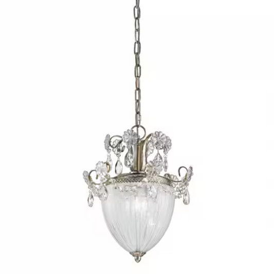 Rugiada Antique Gold Pendant with Blown Murano Glass