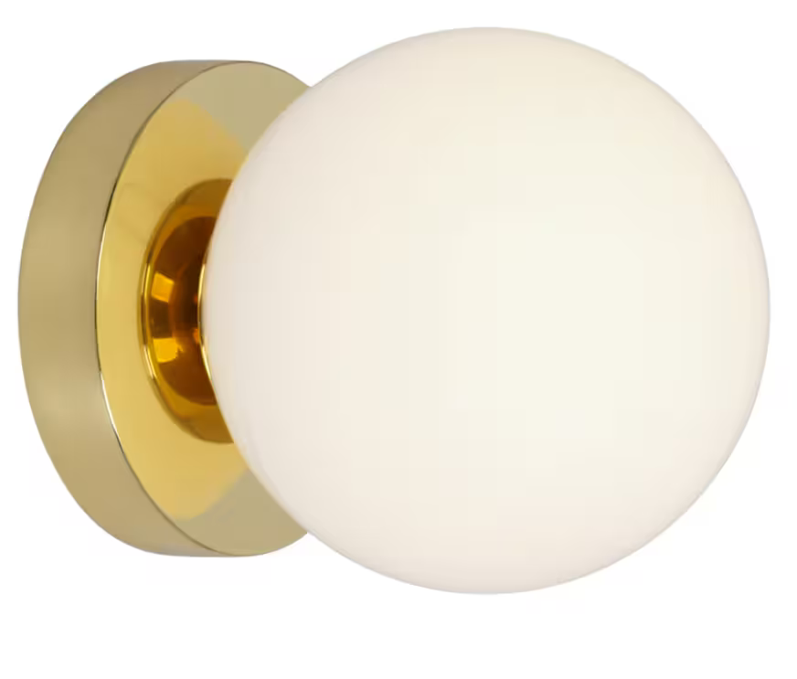 Sixty Decorative Wall Light with White Glass