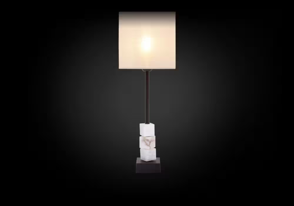 Rocks Table Lamp Without Shade with Natural Alabaster