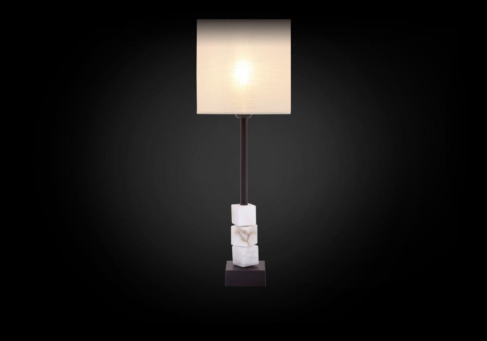 Rocks Table Lamp Without Shade with Natural Alabaster