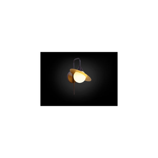 Orbits Adjustable Wall Light with White Glass
