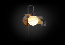 Orbits Adjustable Wall Light with White Glass