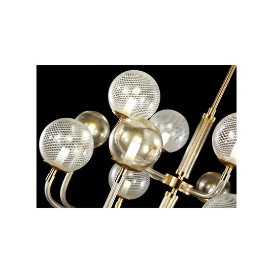 B&L Twelve-Light Gold Chandelier with Contemporary & Elegant Design