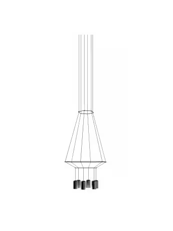 Wireflow Six-Light LED Pendant Without Glass