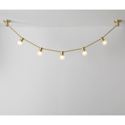 14 Juillet Extra Large LED Pendant with Linked Chain Five-Glass Ball