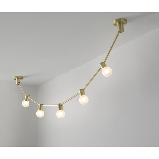 14 Juillet Extra Small LED Pendant with Linked Chain Five-Glass Ball