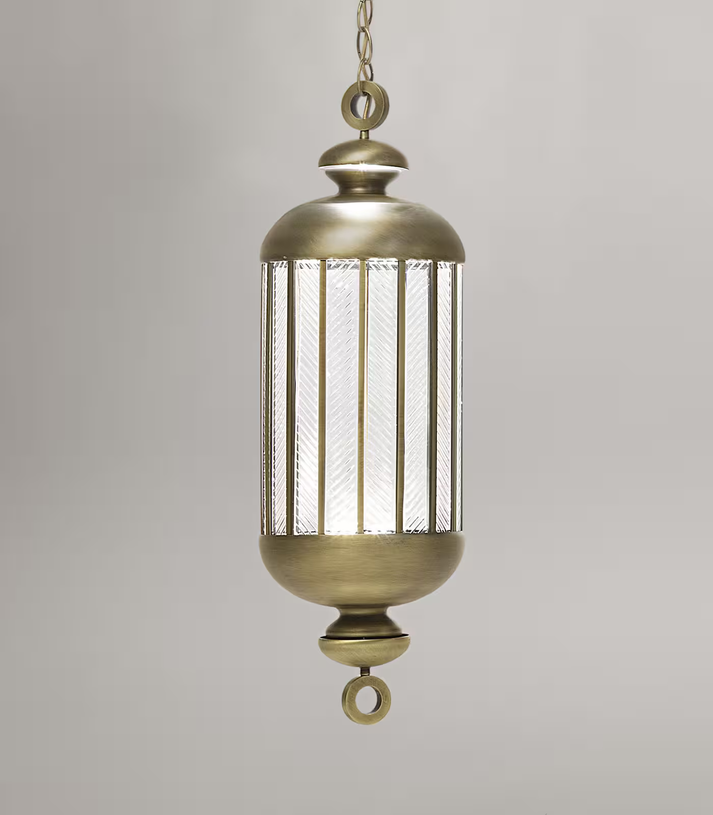 Fata Morgana Small IP20 LED Pendant with Carved Glass Diffuser