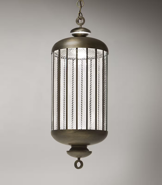 Fata Morgana Large IP20 LED Pendant with Carved Glass Diffuser