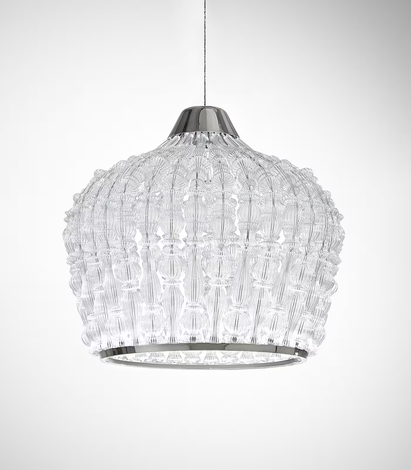 Crowns 491 Small LED Pendant with Blown Glass