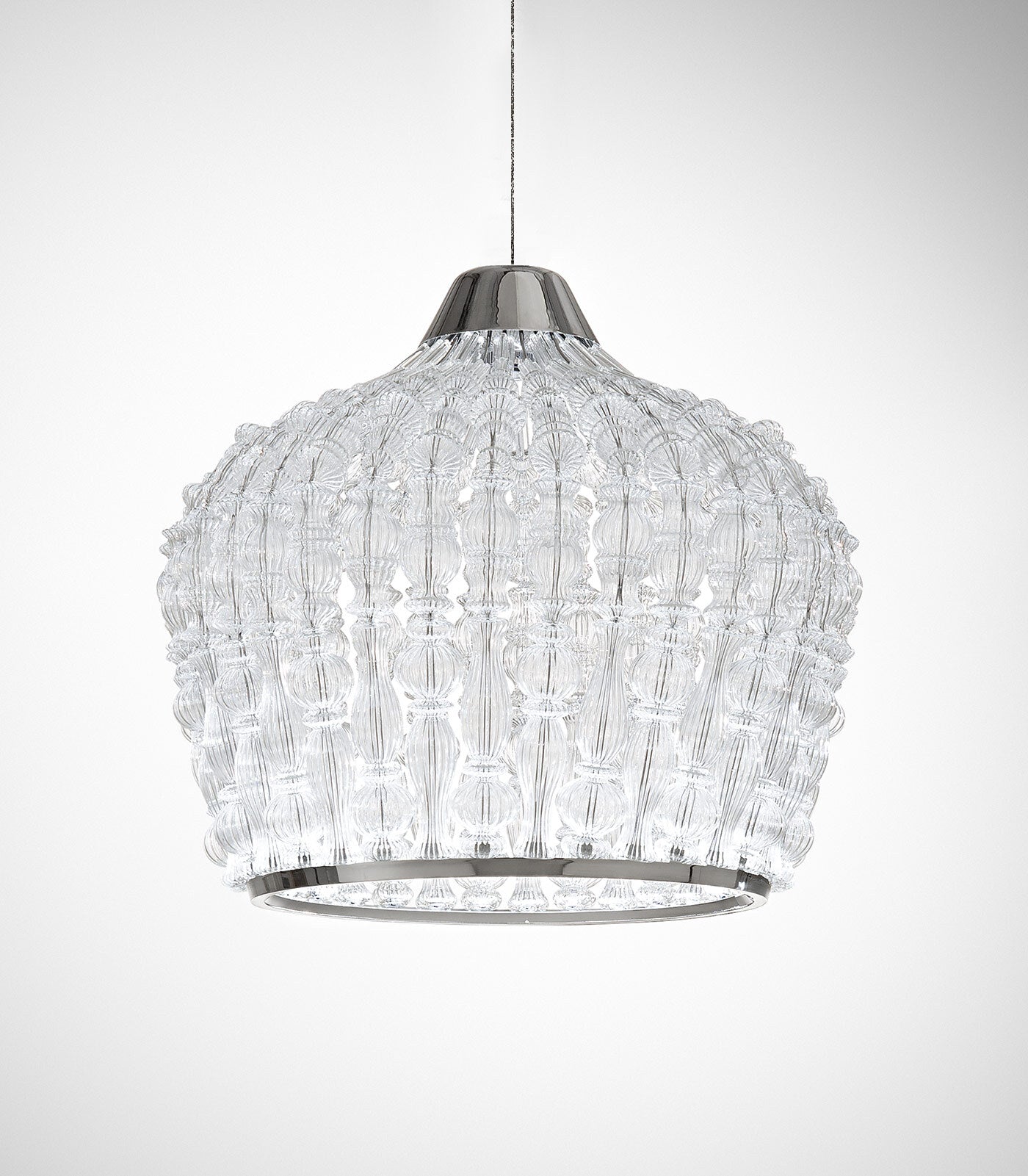 Crowns 491 Small LED Pendant with Blown Glass